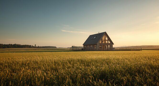 Thermal heating system implementation in a spacious meadow field house