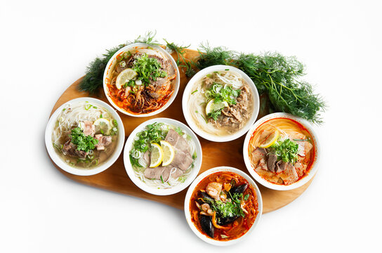 Various Southeast Asian food on the table