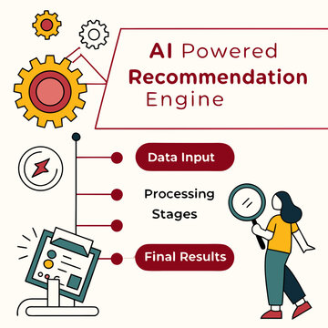 Ai recommendation engine process with data input