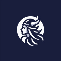 Obraz premium Viking Girl Logo
