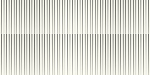 Obraz premium Optical illusion of wave-like motion created by vertical black lines of varying thickness. Abstract black-and-white design demonstrating visual perception and geometric distortion.