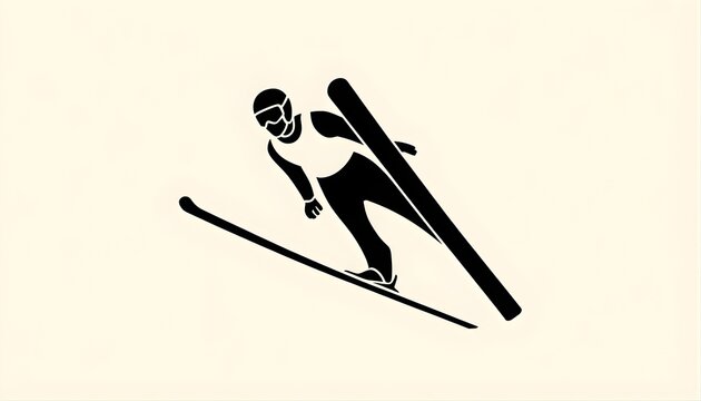 skiing in the snow