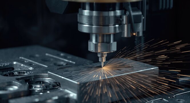 Plunge cutting of metal parts with flat end mill tools on a CNC milling machine