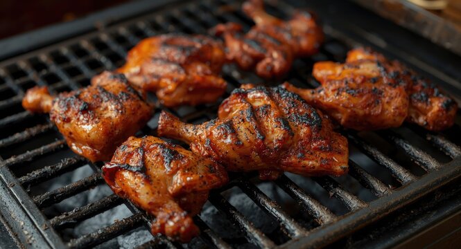 Traditional Middle Eastern grilled chicken marinated with Bezar spices cooked over charcoal