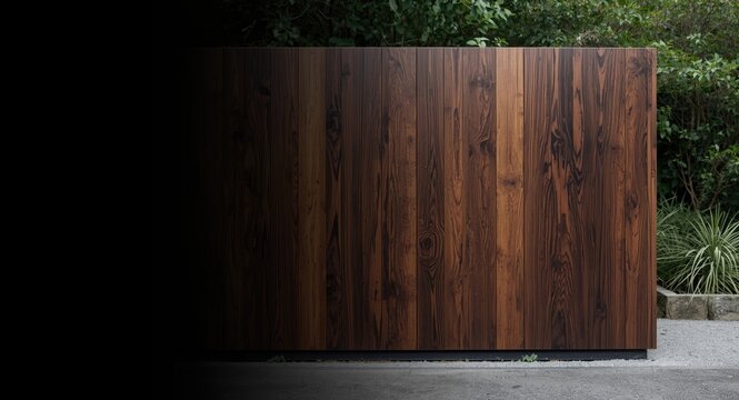 Yakisugi style burnt wooden wall for natural exterior architecture