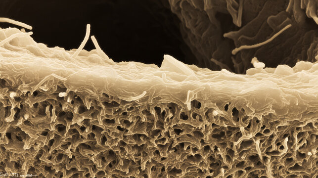 Cryo-fracture FESEM of Human Intestinal Barrier