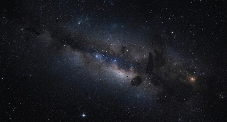 Fototapeta premium Universe portrayal with a multitude of galaxies composed through AI technology