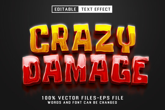 Crazy Damage Comic Text - Editable Text Effect
