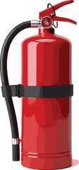 Fototapeta premium Red Fire Extinguisher Icon Illustration for Safety and Emergency Use