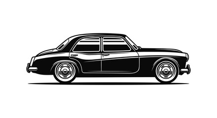 Obraz premium Classic retro car vector.