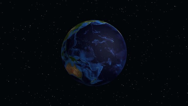 Animated Earth Zoom to Trabzon Turkey with Geographic Data Overlay