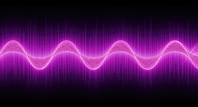 Vibrant sinusoidal waves fluctuating across screen demonstrating math in science