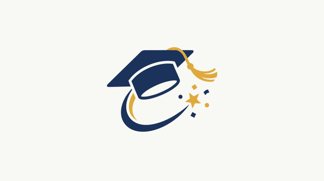 Clean And Modern Graduation Cap Logo Design