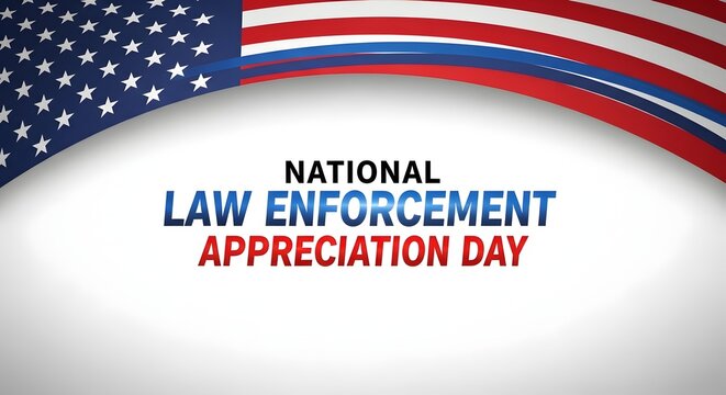 National law enforcement appreciation day with american flag memorial day tribute