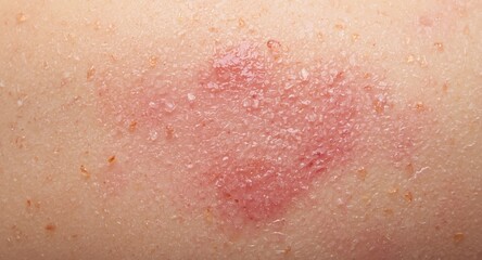 Fototapeta premium Plaster induced hypersensitivity causing skin dermatitis