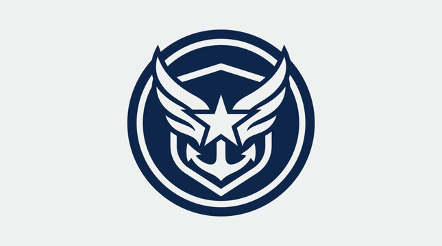 Navy Logo with Star and Wings Emblem
