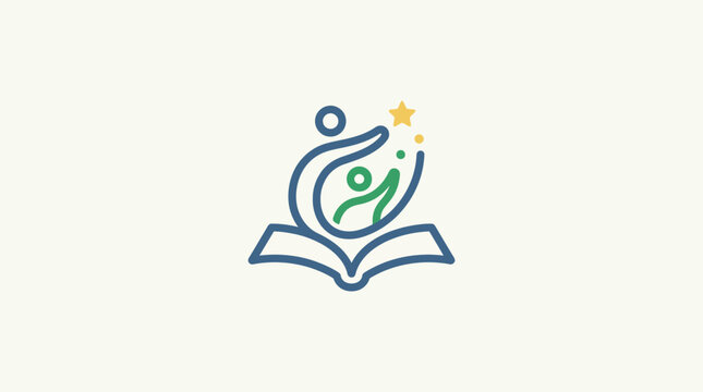 Abstract Logo Depicting Education and Empowerment