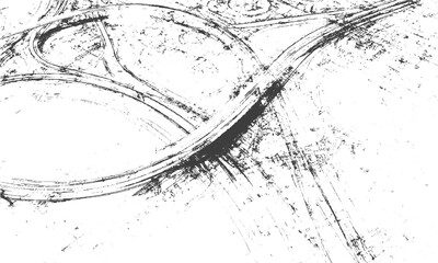 Fototapeta premium Abstract grunge sketch overlay with rough paper texture, Old style sketch texture with dirty grain overlay