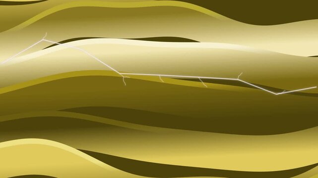 Abstract gold wavy lines with cracks on a gradient background