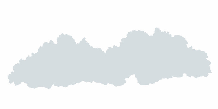 Simple gray cloud shape against a stark white background