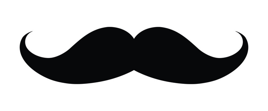 Mustache icon, Simple vector symbol of mustache. Transparent PNG
