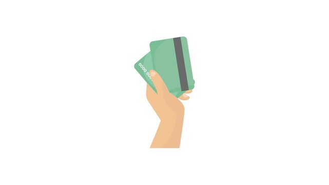 Illustration of a hand grasping a credit card, indicating a price of 1 credit, equivalent to $1 USD.