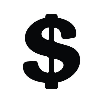 The American Dollar Sign Depicted in Bold Black on a White Backdrop