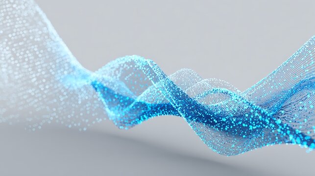 investment forecasting background, abstract stock market wave ribbons, glowing blue graph points, elegant digital line motion