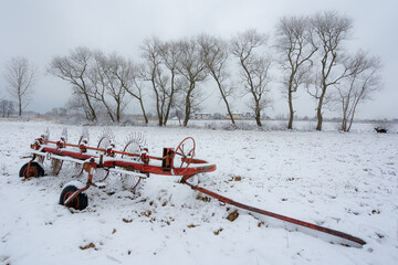wiejski zimowy krajobraz © Michal