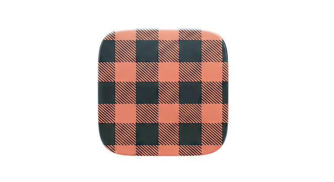 Orange and Black Buffalo Plaid Pattern