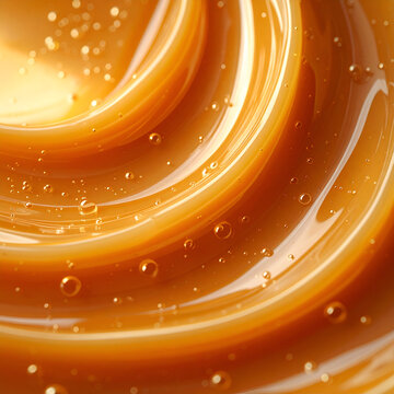Swirls of Golden Caramel - A Visually Appealing Close-Up.