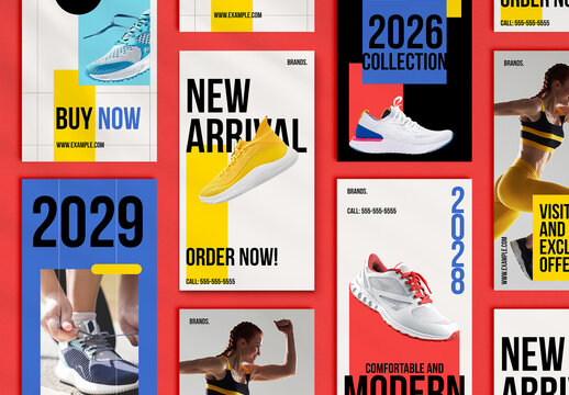 Social Media Story Design For Modern Shoe Brand