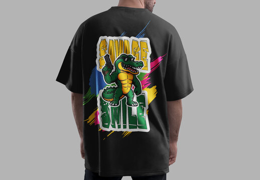 Urban Street Style Crocodile Tshirt Design
