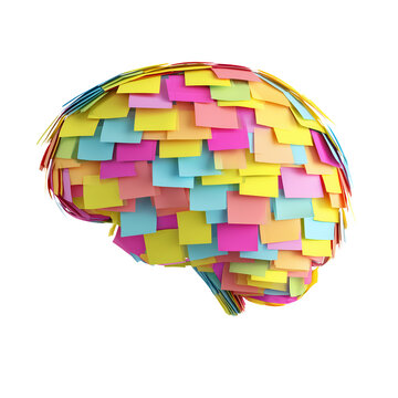 Brain Sticky Notes Creativity Ideas Thinking Mind Concept