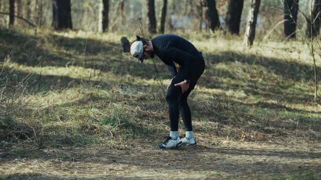 Runner Feeling Leg Pain. Outdoor Fitness Trauma