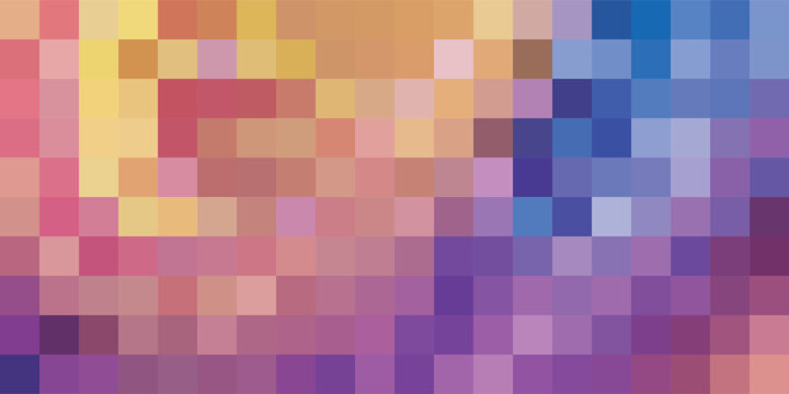 Vibrant Pixelated Abstract Background with Gradient Color Transition.