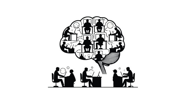Business team brainstorming creative ideas concept