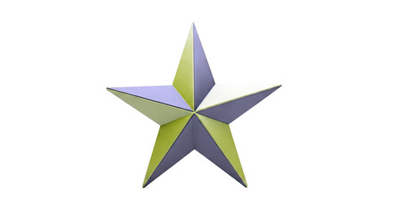Obraz premium Geometric Green and Grey Star Decoration