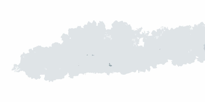Abstract gray shape resembling landmass with small dark spots