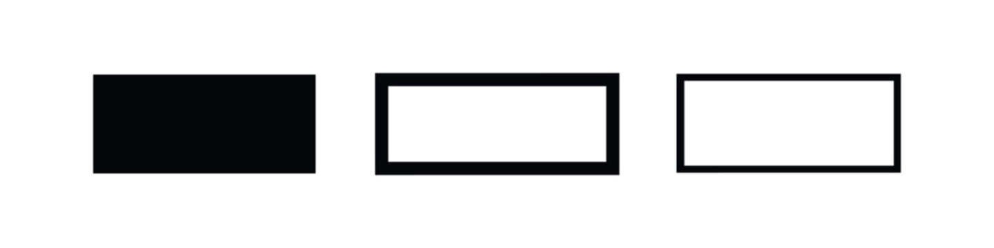 Basic square shape icon variations, great for interface elements and placeholders