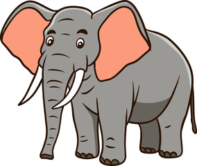 Fototapeta premium elephant cartoon drawing illustration