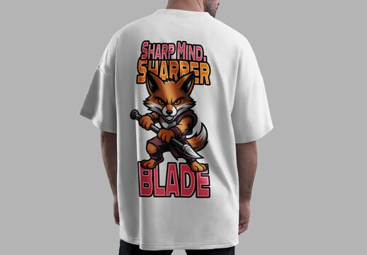 Aggressive Fox Samurai Tshirt Artwork