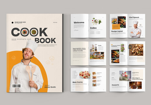 Cook Book Template Brochure Layout