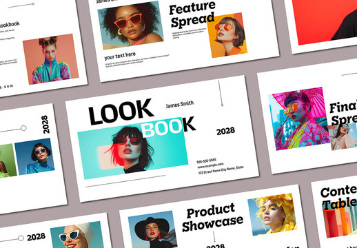 Fashion Lookbook Presentation Slide Template Design