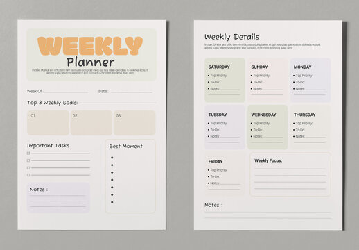 Weekly Planner Template