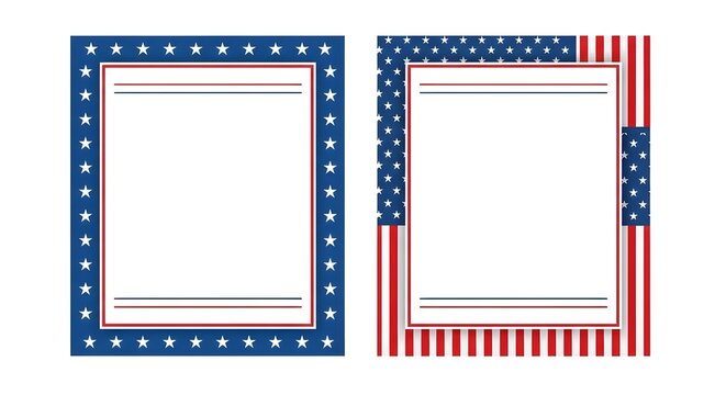 American flag border designs patriotic frames for celebrations and national pride