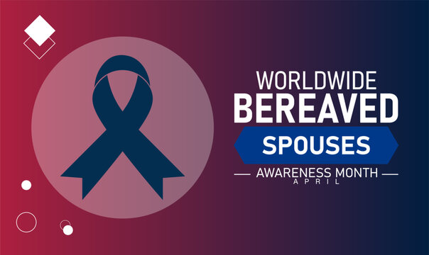 Worldwide bereaved spouses awareness month april ribbon