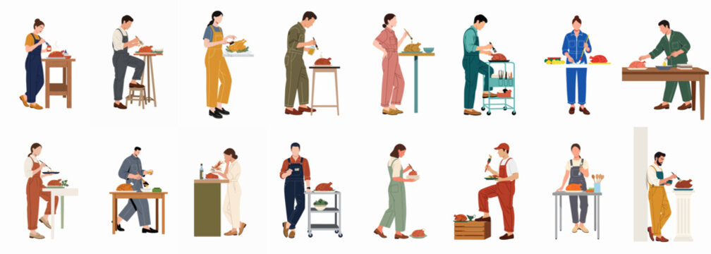 Artisans and Craftsmen at Work: A vibrant assembly of skilled individuals engaged in the creation of handcrafted items.