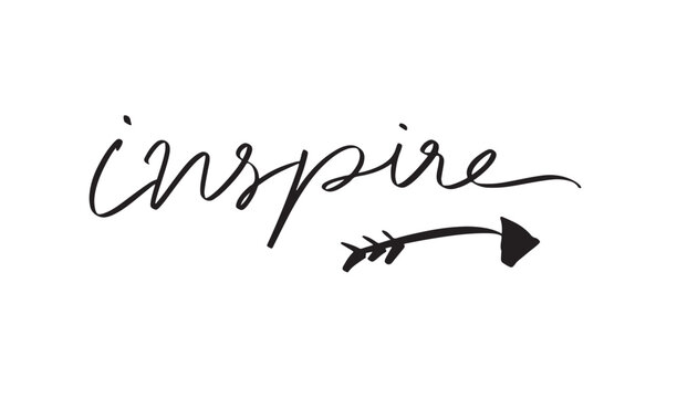 inspire arrow direction black color object text font calligraphy hand written lettering script black color object icon inspire arrow direction success motivation business progress strategy leadership 