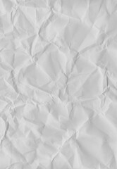 Obraz premium White Crumpled Paper Texture Background, Wrinkled Paper Surface